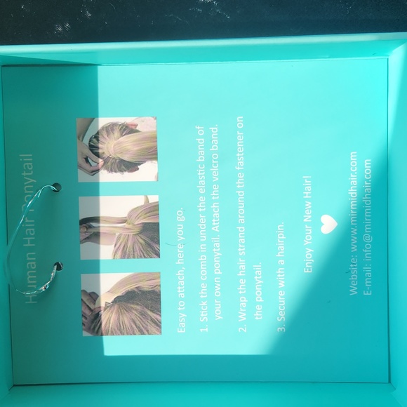 Mirmid 100% Human Hair Ponytail & Wave Lashes kit ☆ Brand New in box ☆ Brown ☆ - Picture 15 of 17